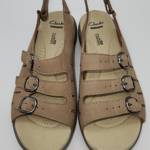 Collection by Clarks Women's Size 8 M Slingback Sandals Tan Comfort Shoe - Picture 2 of 8